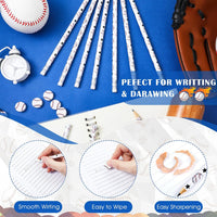 Tinlade 72 Pcs Sports Pencils and Erasers for Boys, Party Favors – Fun for Kids & Family - Baseball - image 3