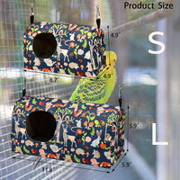 ShuRung Parrot Cockatiel Warm House Bird Nest Bed Winter Hanging - S - image 2