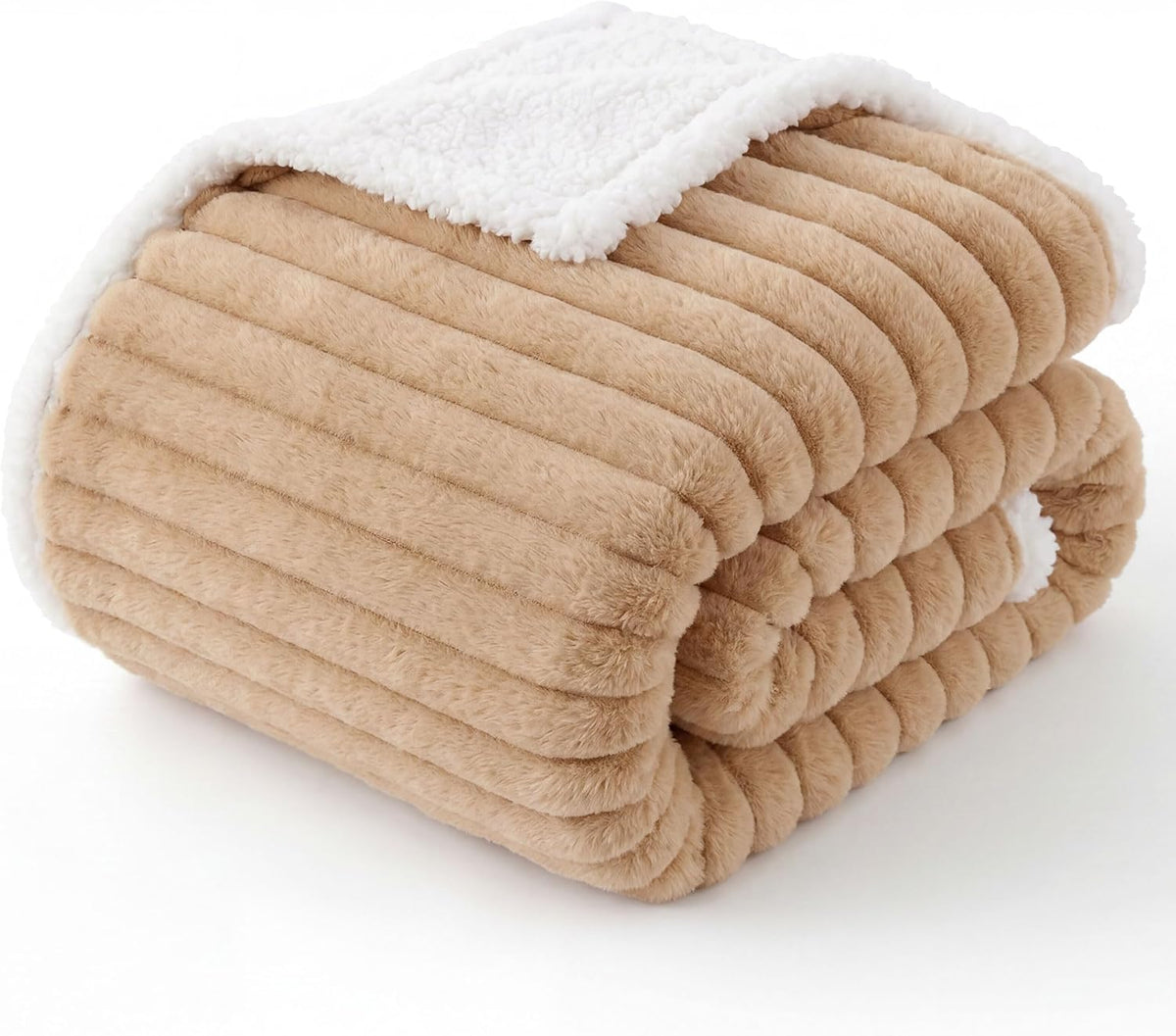 Bedsure ComfyFleece Waterproof Dog Blankets for Large Dogs - S(25x35")-1pc / Sandy Beige