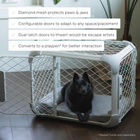 Diggs Evolv Modular Dog Crate for Dogs 16-18" Tall - Small (25.9"L x 19.4"W x 20"H) / Ash - image 2