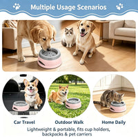 25 oz No Spill Water Bowl for Dogs and Cats Small Slow Drinking Dog - Pink - image 3
