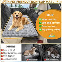 Dog Car Bed, Non-Slip Backseat Dog Bed Mat 50" L×24.6" W – Essentials for Dogs - Light Grey / Medium (50"L×24.6"W) - image 2