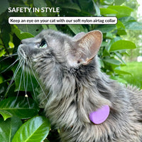 Tribal Aztec Cat Collar 2-Pack, Breakaway with Bell – Essentials for Cats - Violet, AirTag Holder, 6-7" - image 2