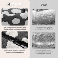 JOEJOY Cute Dog Bed Medium Size Dog - Cozy Clouds Grey / XL (42"x36"x9") - image 3