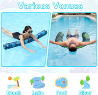 PARENTSWELL inflatable pool noodles 2-pack with flamingo and leaf covers - view 9