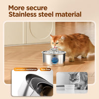 Stainless Steel Cat Water Fountain: 88oz/2.6L Pet Fountain - Fountain - image 2