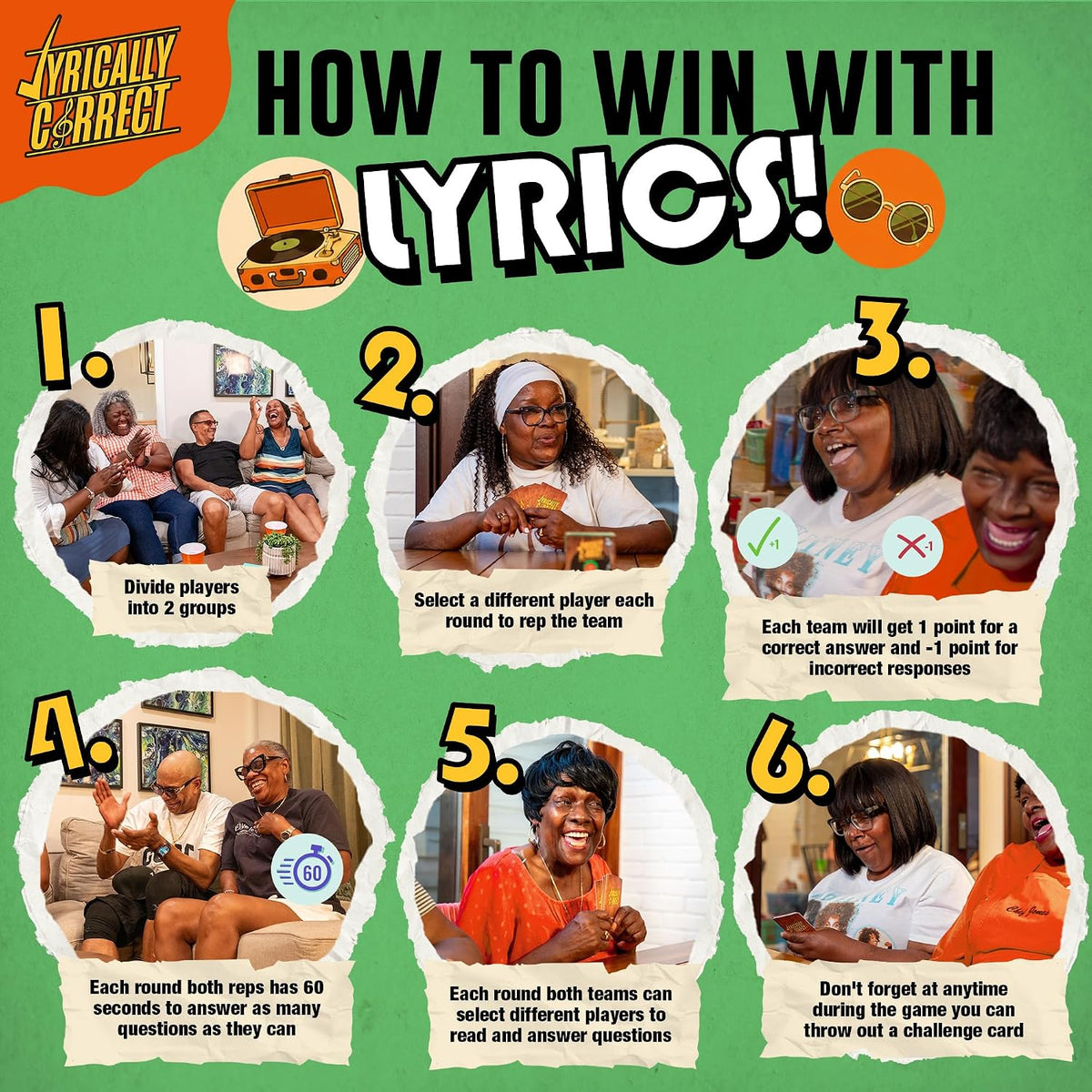 Lyrically Correct 90s and 2000s hip-hop and R&B music trivia card game box and cards - view 10