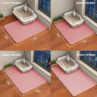 Cat Litter Mat, Honeycomb Double Layer Litter Trapping Mat – Daily Care for Cats - Pink / 24x18 Inches - image 2