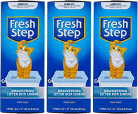 Fresh Step Drawstring Cat Litter Liners, Scented, 2-Pk - Fresh Scent / 7 Count (Pack of 3)