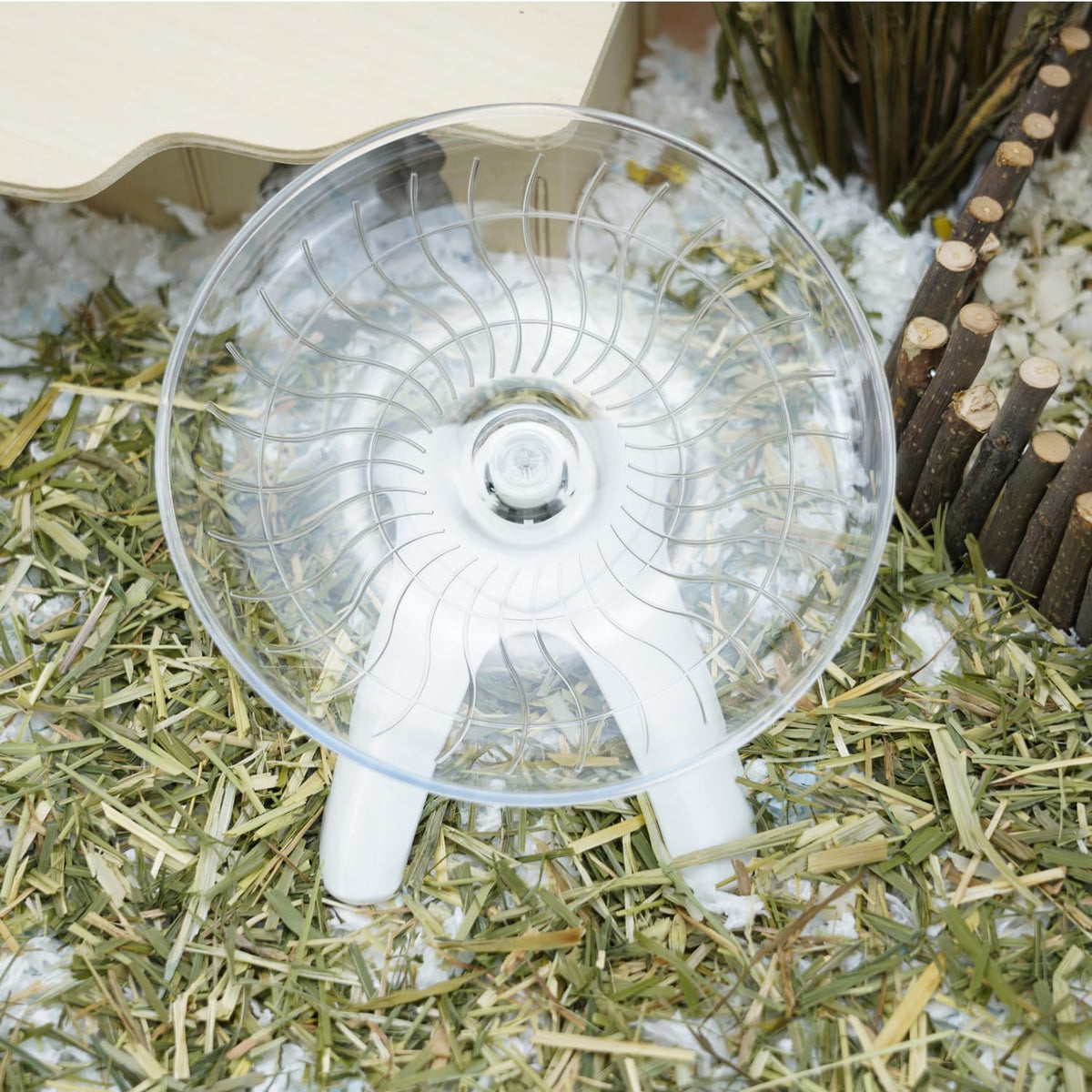 Hamster Wheel Flying Saucer Silent Exercise Wheel Running Wheel - White - image 4