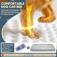 Dog Car Bed, Non-Slip Backseat Extender Pet Mat 50"x24.6"x2" – Essentials for Dogs - XL new（56"Lx28.7"M×2"H) / Light Gray - image 2