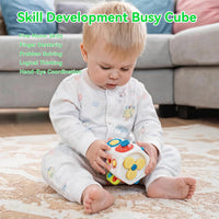 AotBlcer 10-in-1 busy cube travel toy for toddlers with gears, switches and buttons - view 3