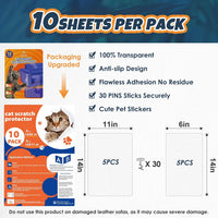 NO PINS Pain Cat Scratch Furniture Protector-12 Pack Thicken - 10PC-30 PINS - image 4