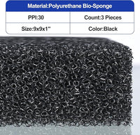 Tondiamo 3 Pieces Aquarium Sponge Filter Pad Media Cut to Fit Foam for Fish Tank Filters Replacement Fish Tank Cleaner Open Cell Foam Sponges for Dishes