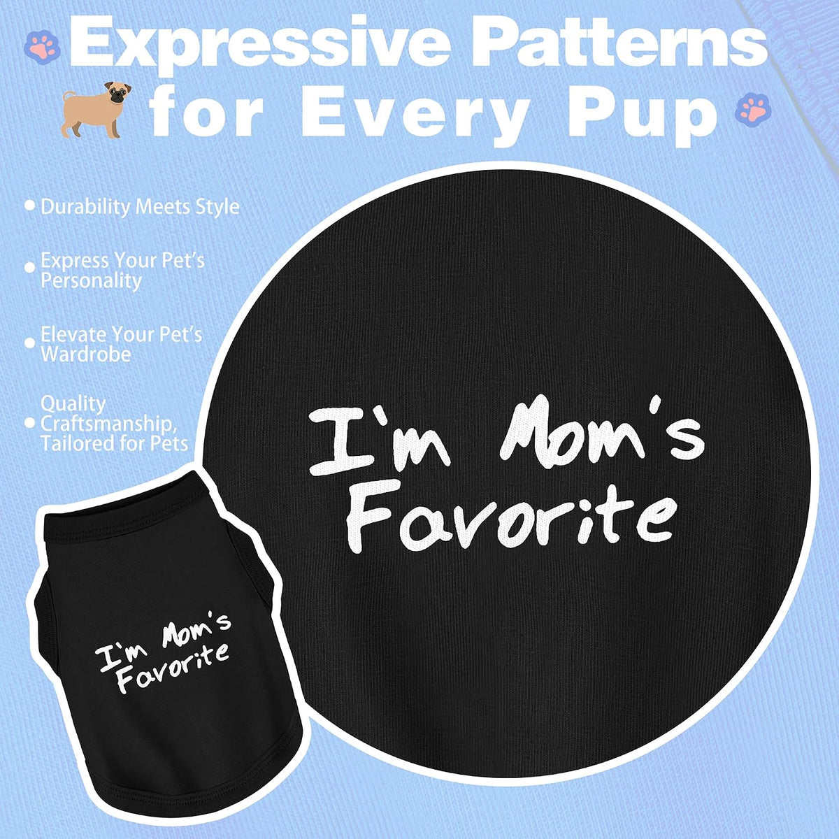 Cozy Sleeveless Canine Wear Dog Clothes, Soft, Lightweight - Black / 3XL-(35~55lb) | Chest(~30") - image 4