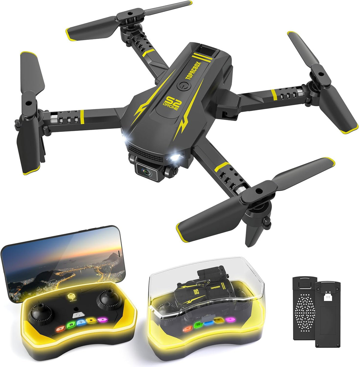 AVIALOGIC Mini Drone with Camera for Kids - Yellow