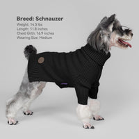 Dog Sweater Long Sleeve Warm Knit Sweaters for Small Dogs Cats Boy – Essentials for Dogs - Black / XXXX-Large - image 3