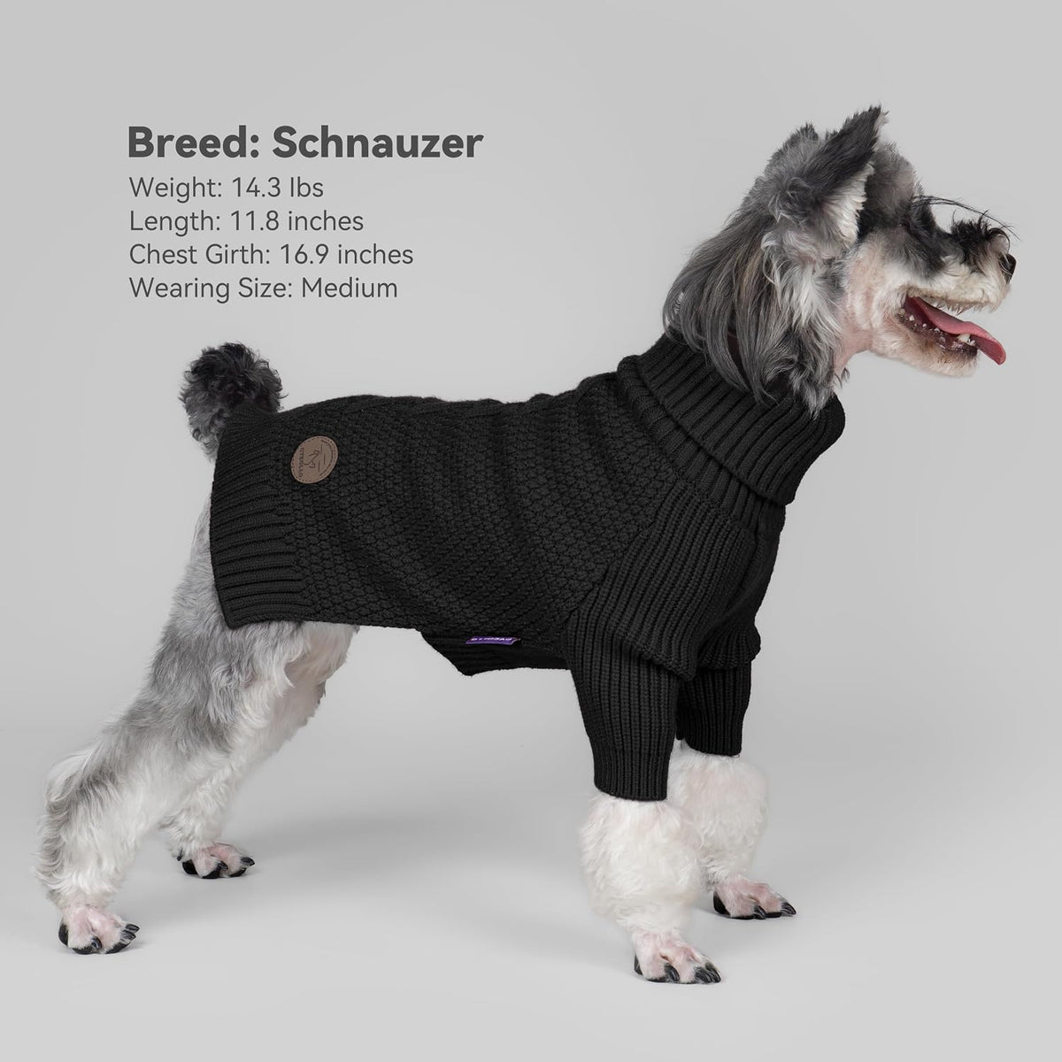 Dog Sweater Long Sleeve Warm Knit Sweaters for Small Dogs Cats Boy – Essentials for Dogs - Black / XXXX-Large - image 3