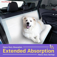 PETSWORLD Mega-Sized Dog Pee Pads (40" x 99") – 4XL Gigantic Pet Piddle Pads for Puppy Training, Incontinence – with Adhesive Sticky Tape – Leak Proof, 5-Layer Protection (240 Count)