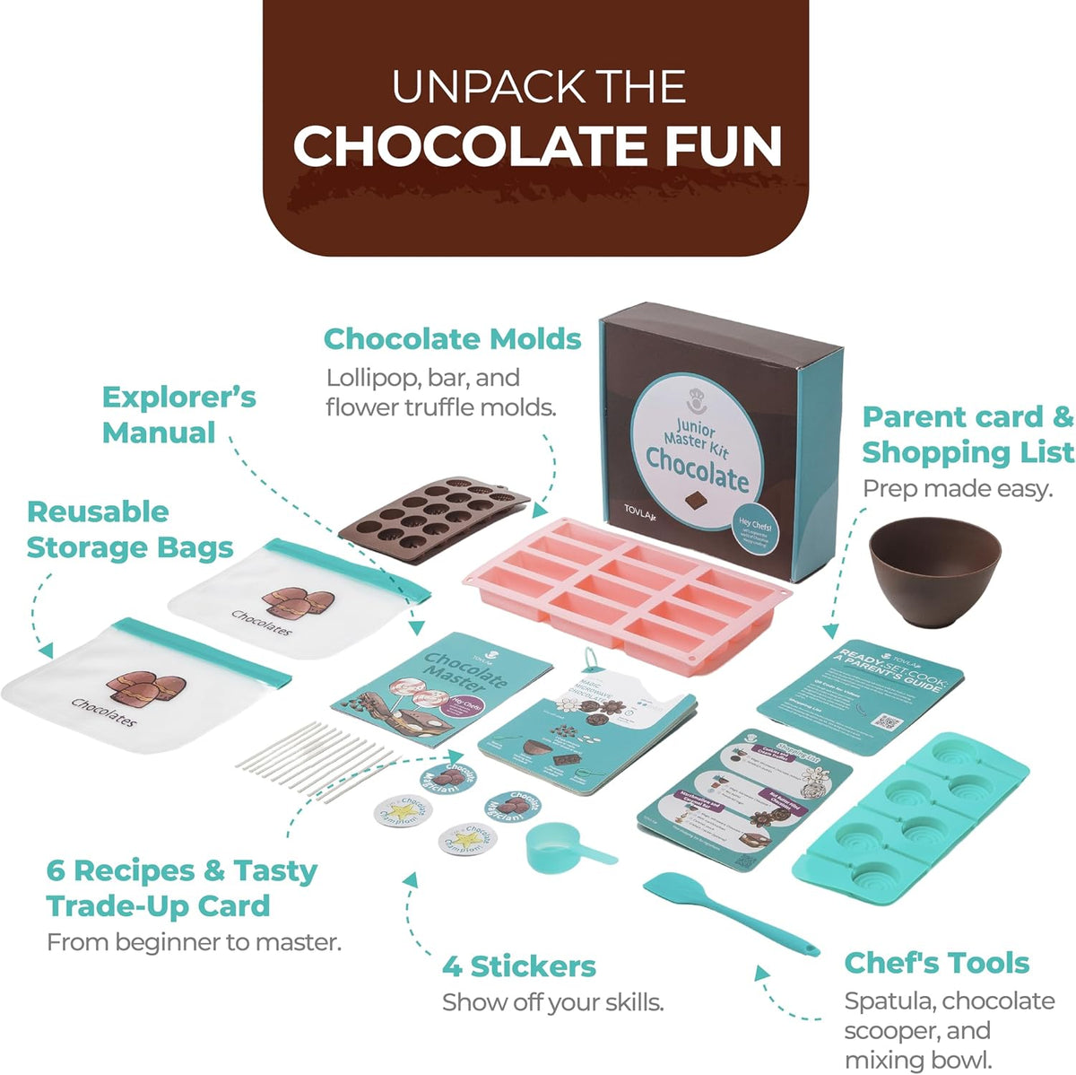 Tovla Jr. Kids Gummy Making Kit, Real Reusable Candy Science - Chocolate Making Kit - image 2