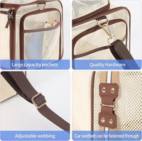 Cat Carrier,Dog Carrier for Small Dogs,TSA Approved/Expandable/3D Foldable Mat/900D Wear Resistant Oxford Fabric,Pet Carrier Airline Approved,Dog Car Seat for Car Travel,Outdoor Camping