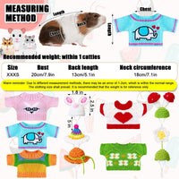 Clysee 10-piece guinea pig clothes set with flannel vests and knitted mini hats - view 13