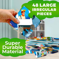 Giant Floor Puzzles for Kids Ages 4-6 - Garbage Trucks - image 3