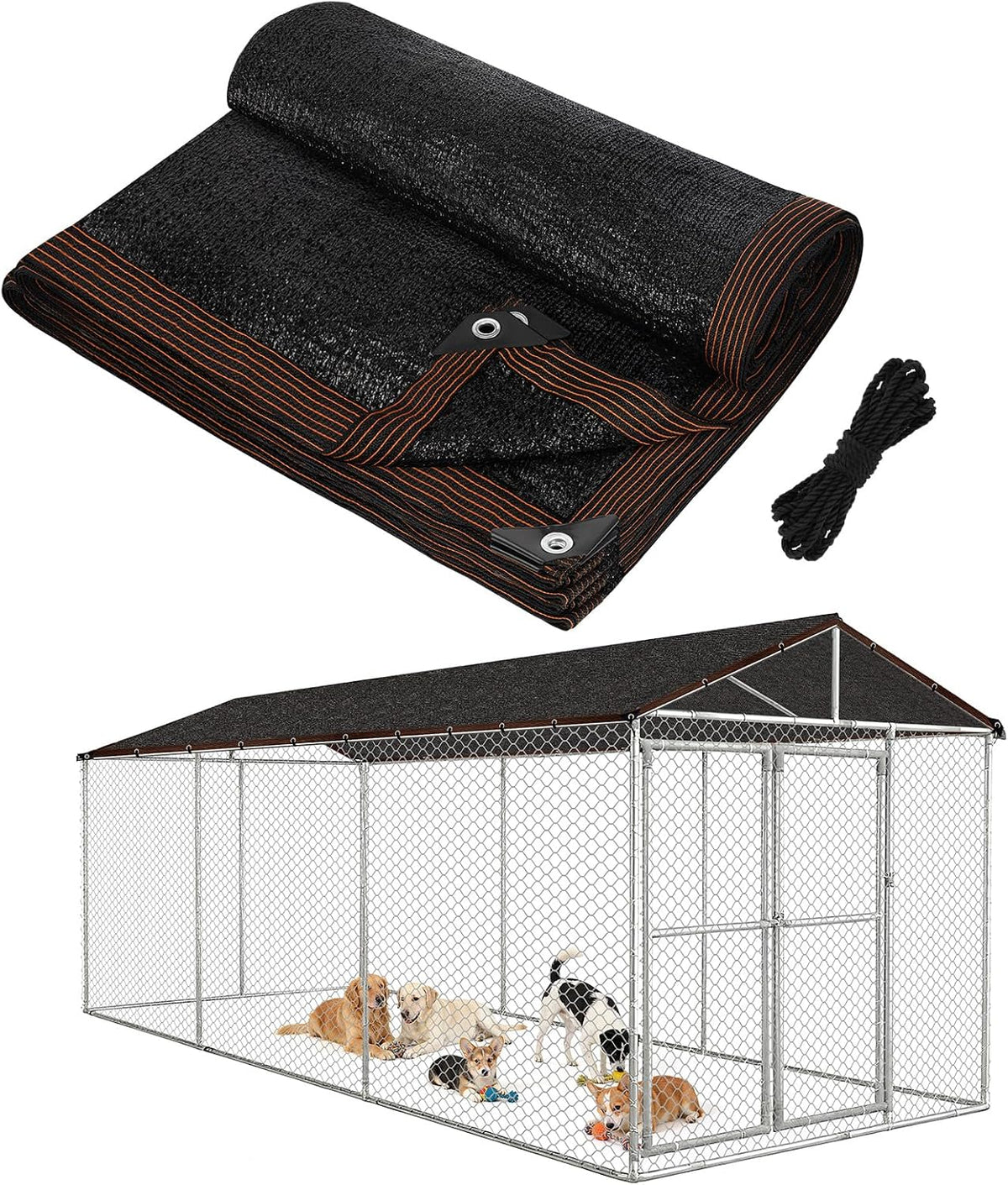 95% High Density Dog Kennel Shade Cover - 10x20ft