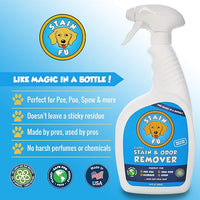 Pro Strength Carpet Odor & Stain Remover Works Like Magic in a Bottle on Tough Urine Feces Vomit and Even red Wine Too! 24 fl.oz