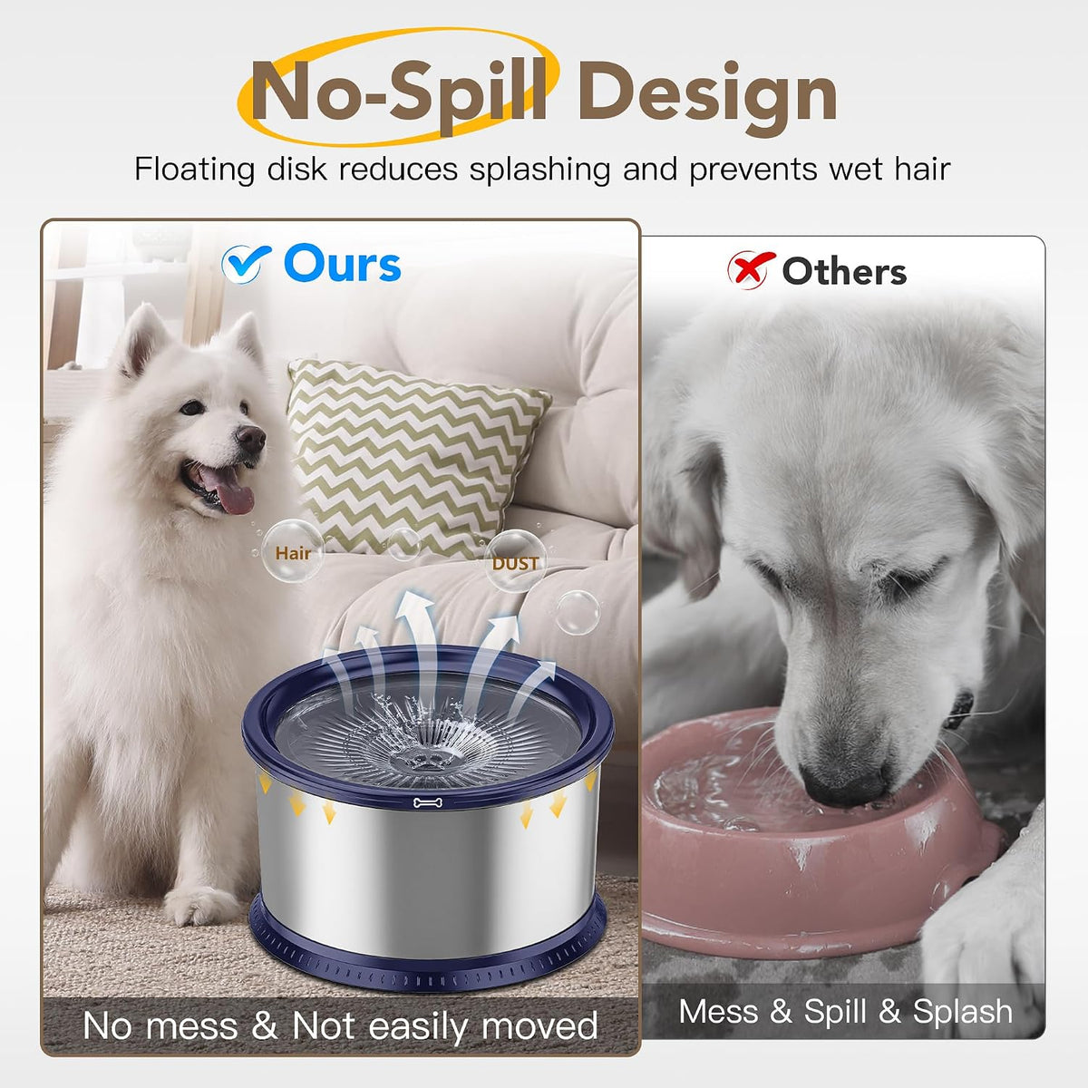 6.5L Stainless Steel Dog Water Bowl - Blue / 4.5L - image 3