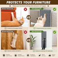 FHTONGE 71x15.8" Thickened Cat Wall Climbing Carpet with 16 Fixed - Highclass Grey / 71x15.8"(180x40cm) - image 4