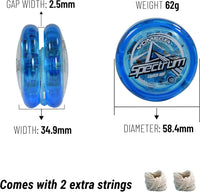 Yomega Spectrum – Light up Fireball Transaxle YoYo with LED Lights for Intermediate, Advanced - blue - image 3