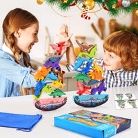 IPOURUP Dinosaur Toys for Kids 3-5: Wooden Stacking Montessori Toys - Double Dino Blocks - image 4
