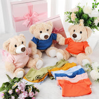 Skylety plush bear shirts, 12 blank cotton crew neck tees for 14-18 inch stuffed bears - view 4