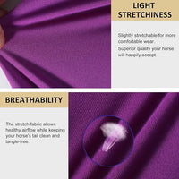 Harrison Howard Breathable Horse Tail Guard, Slip On Design, 2 Strand Straps, 22" Length, Purple
