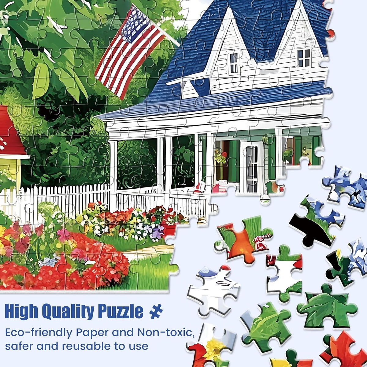 1000 Pieces Puzzle for Adults - Garden Scene - image 3