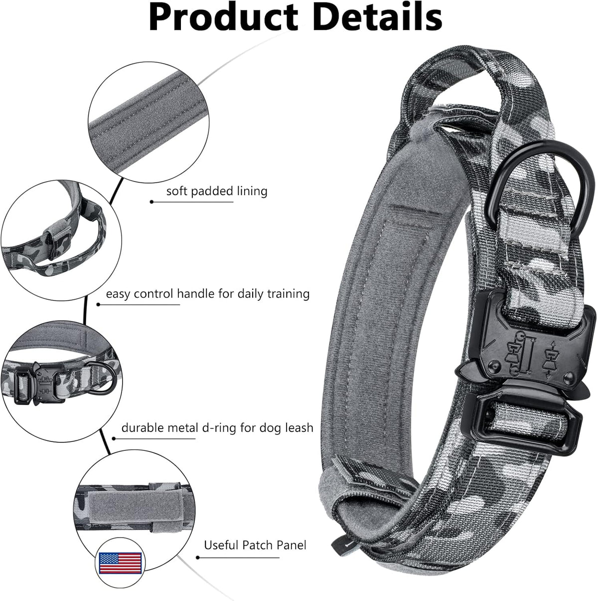 DAGANXI Tactical Dog Collar - Camo / XL - image 3