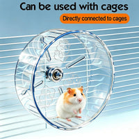 Hamster Wheel, Super Silent Hamster Exercise Wheels - Transparent / Ф7 inch - image 2