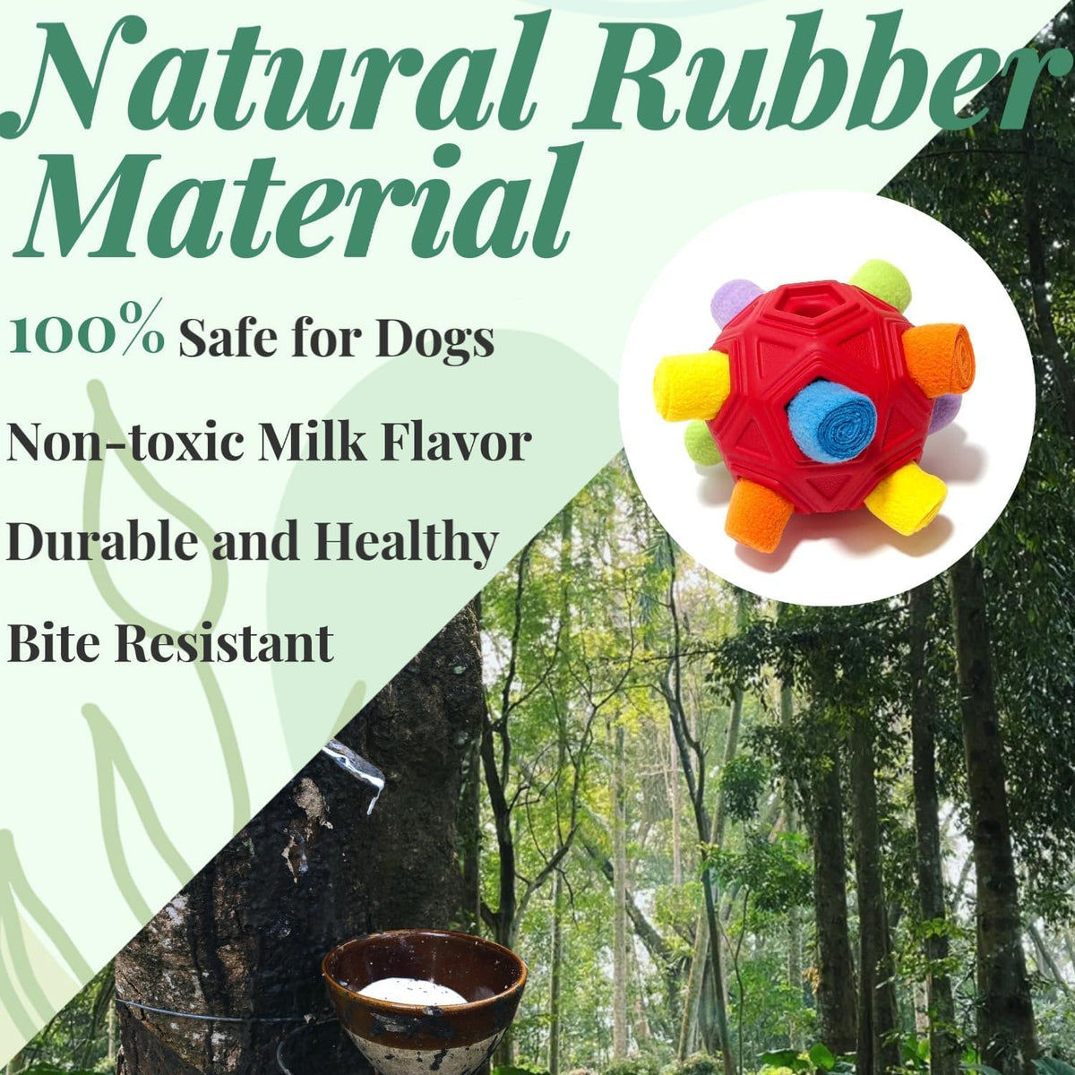 Interactive Snuffle Ball for Dog Toys Unbreakable Upgrade Ball Toy – Essentials for Dogs - Red Rainbow - image 2