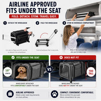 Airline Approved Expandable Premium Pet Carrier on Wheels - GREY - image 4