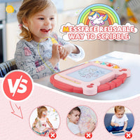 HCFJEH Magnetic Drawing Board for Kids Ages 3+ - Pink & Red - image 3