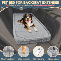 Dog Car Bed, Non-Slip Backseat Extender Pet Mat 50"x24.6"x2" – Essentials for Dogs - XL new（56"Lx28.7"M×2"H) / Light Gray - image 3