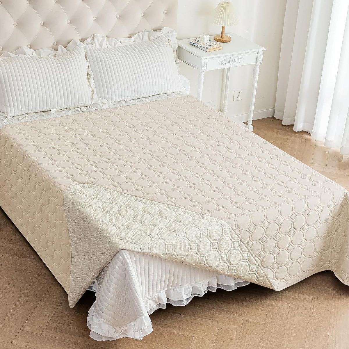 ZNSAYOTX Ultimate Cozy Blankets 100% Waterproof Sofa Mat Blanket - Beige / 82x82 Inch - image 2