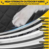 Tough Truck Dog Seat Cover for Back Seat, Dog Hammock for Car Extender with Hard Bottom,Rip-Stop 100% Waterproof Pet Seat Protector for F150/RAM1500/Silverado