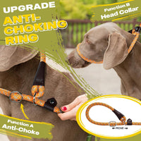 Fida Durable Slip Lead Dog Leash - Large (1/2" x 6 ft) / Orange - image 3