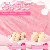 Tudomro 45 Pcs Halloween Gnome Beards for Crafting DIY Gnome Beard - Pink, White / 45 - image 3
