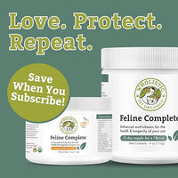 Wholistic Pet Organics Feline Complete - 4 Oz - Multivitamin & Probiotic Powder for Cats - Natural Cat Food & Digestive Support