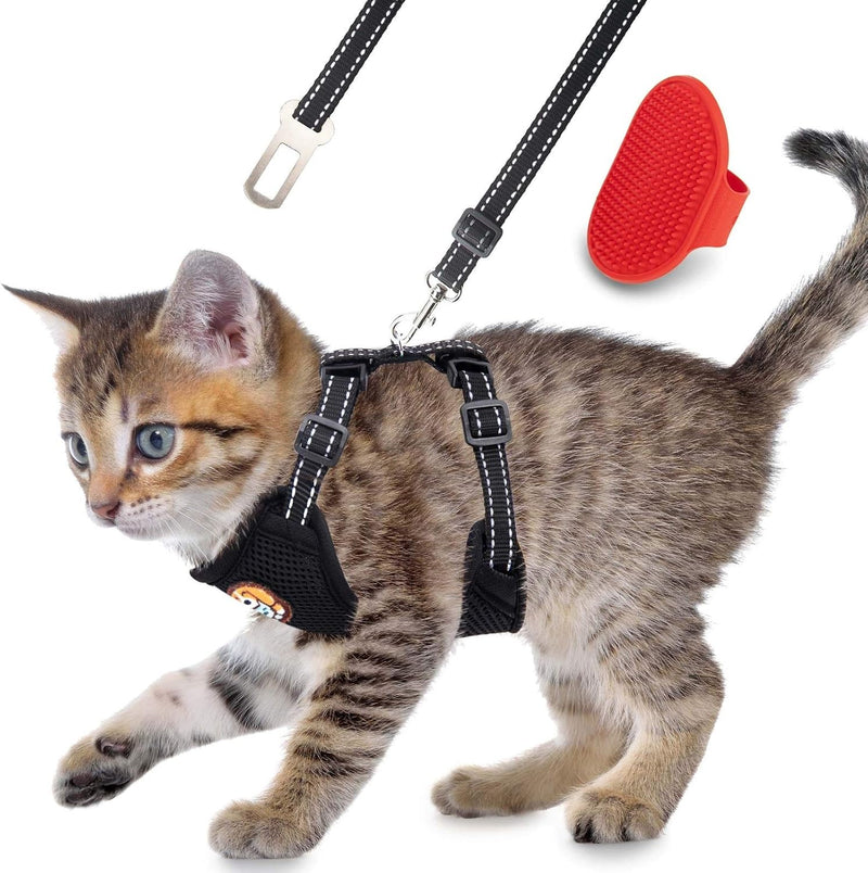 AWOOF Reflective Kitten Harness and Leash Escape Proof with Car Seat