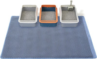 Cat Litter Mats-Extra Large 47''x36'' Litter Trapping Mat for Cat-XXL - Blue-XXL 47x36 inch