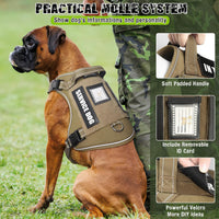 Tactical Dog Harness and Leash Set with 10 Patches for Large Dogs – Essentials for Dogs - X-Large / Brown - image 3